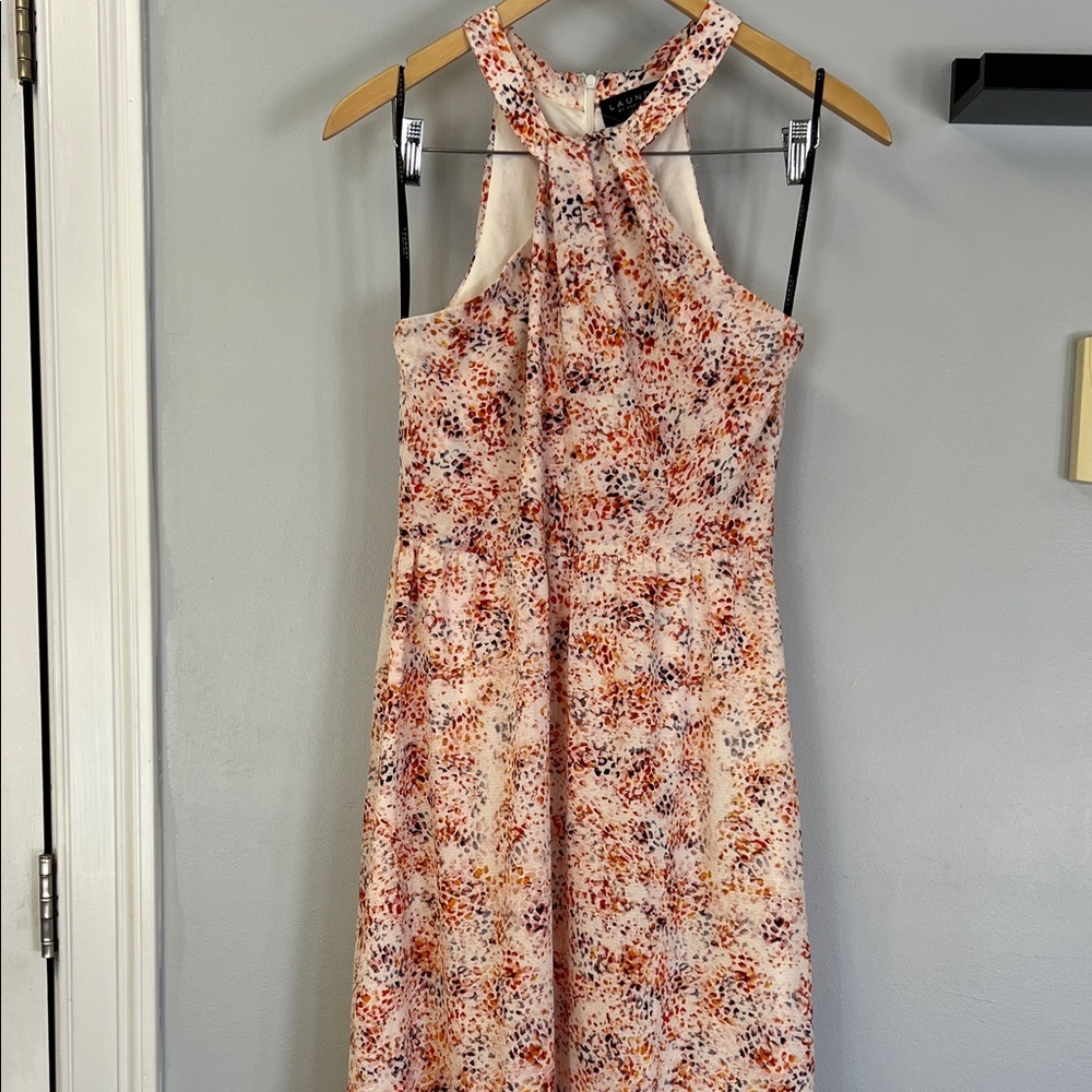 Laundry By Shelli Segal Razor Back Multicolor Dress Sz 4